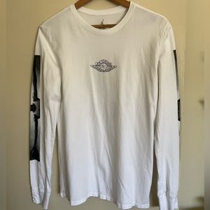 Nike Air Jordan Michael Jordan White Long Sleeve Tee medium